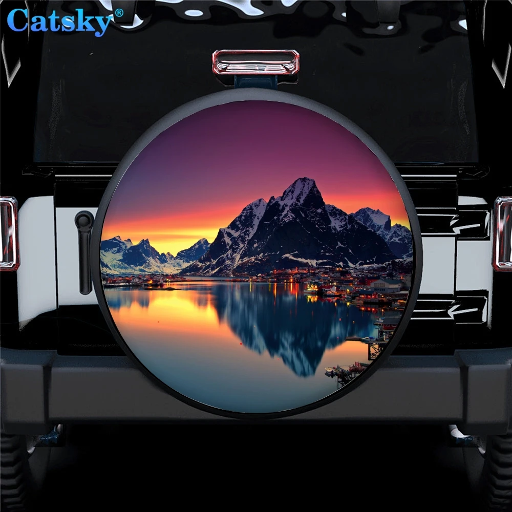 

Custom Car Spare Tire Protect Cover for Any Car,Camper Mountain Spare Tire Decoration Cover Spare Tire Cover Without Backup Hole