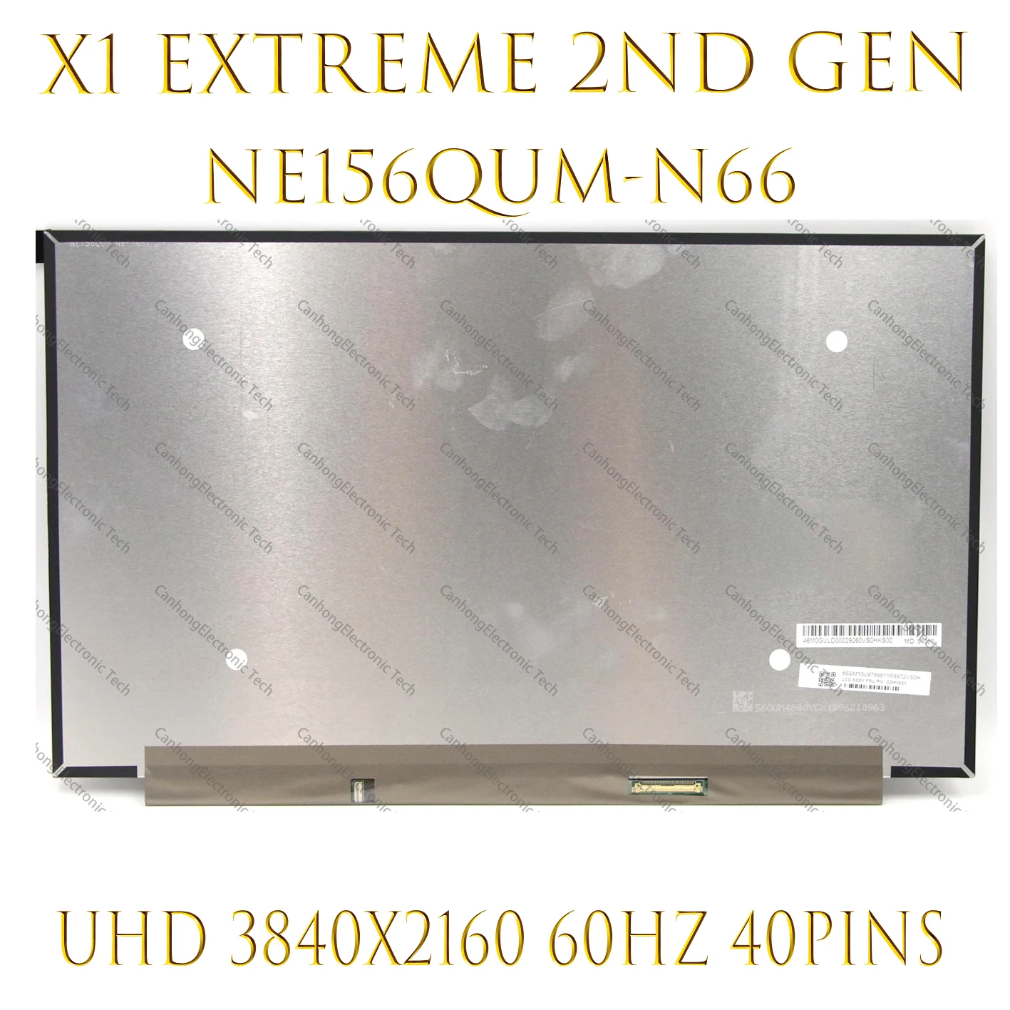 NE156QUM-N66 EDP 40PIN 60HZ P/N:SD10Q66917 FRU: 01YN138 UHD 3840*2160 LCD Screen Nit 500 cd/м² 100% sRGB панель дисплея для ноутбука