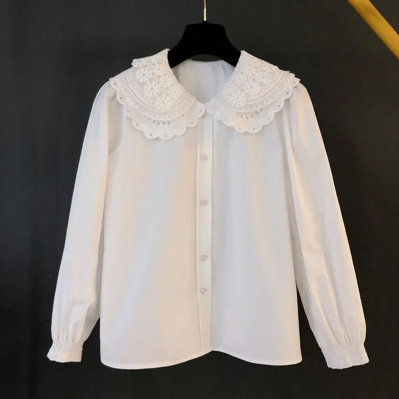 Women Lace Peter Pan Collar Plaid Short Blazers Slim Single Button Lolita Style Chic Suit 2021 New Fashion Spring Autumn Blazer