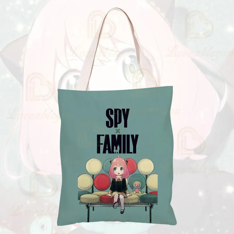 SPY×FAMILY повседневные сумки на плечо большой вместимости холщовые сумки-шопперы в
