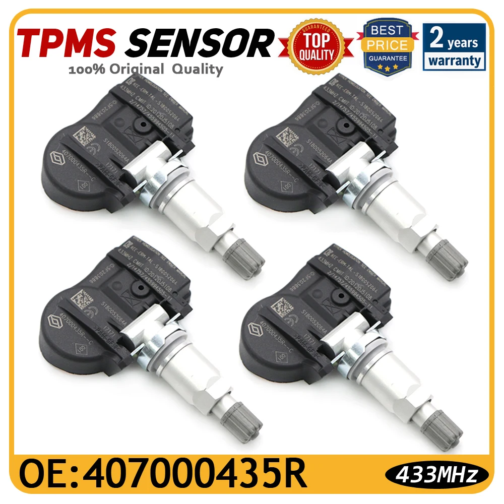 Автомобильный TPMS датчик контроля давления в шинах 407000435R для Renault Fluence Laguna Latitude Megane Scenic Zoe 2008-2022 433 МГц
