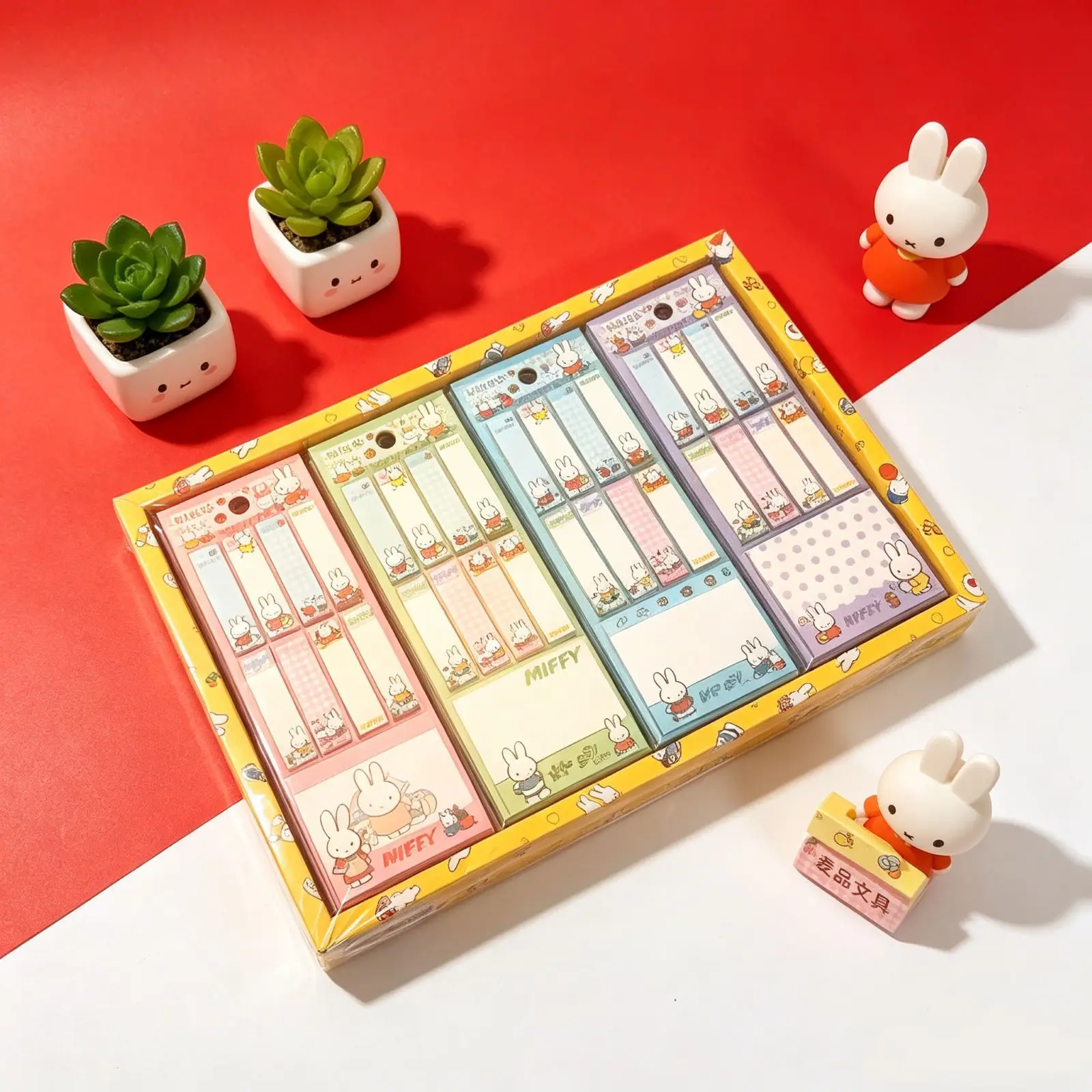 Канцелярские товары Kawaii Miffy - Набор стикеров Easy Bear N-Piece - Милые закладки-стикеры с кроликом Миффи оптом (art.: 3920db2b81caa) - 3920db2b81caa