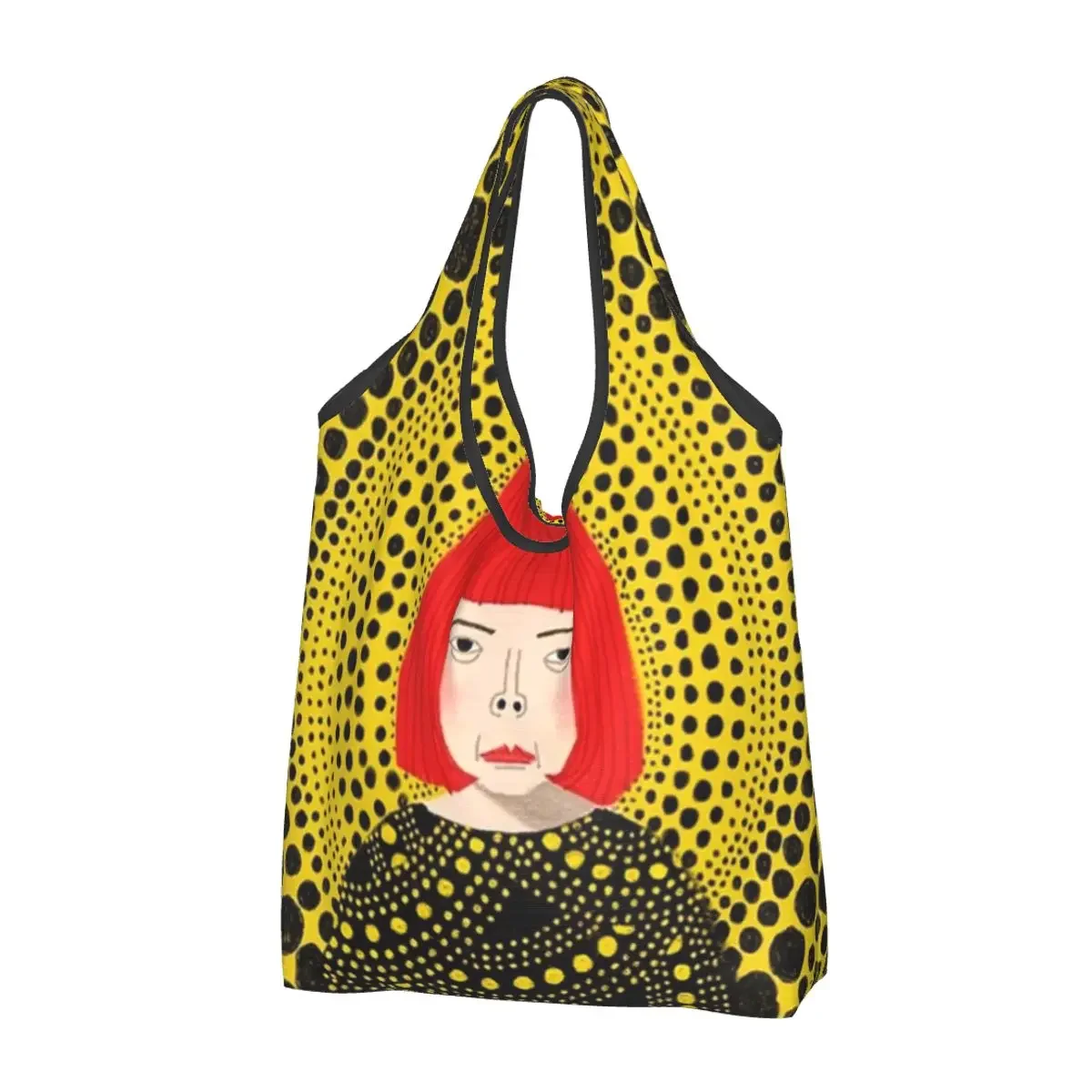 

Cute Print Yayoi Kusama Aesthetic Tote Shopping Bag Portable Shoulder Shopper Pumpkin Art Dots Handbag