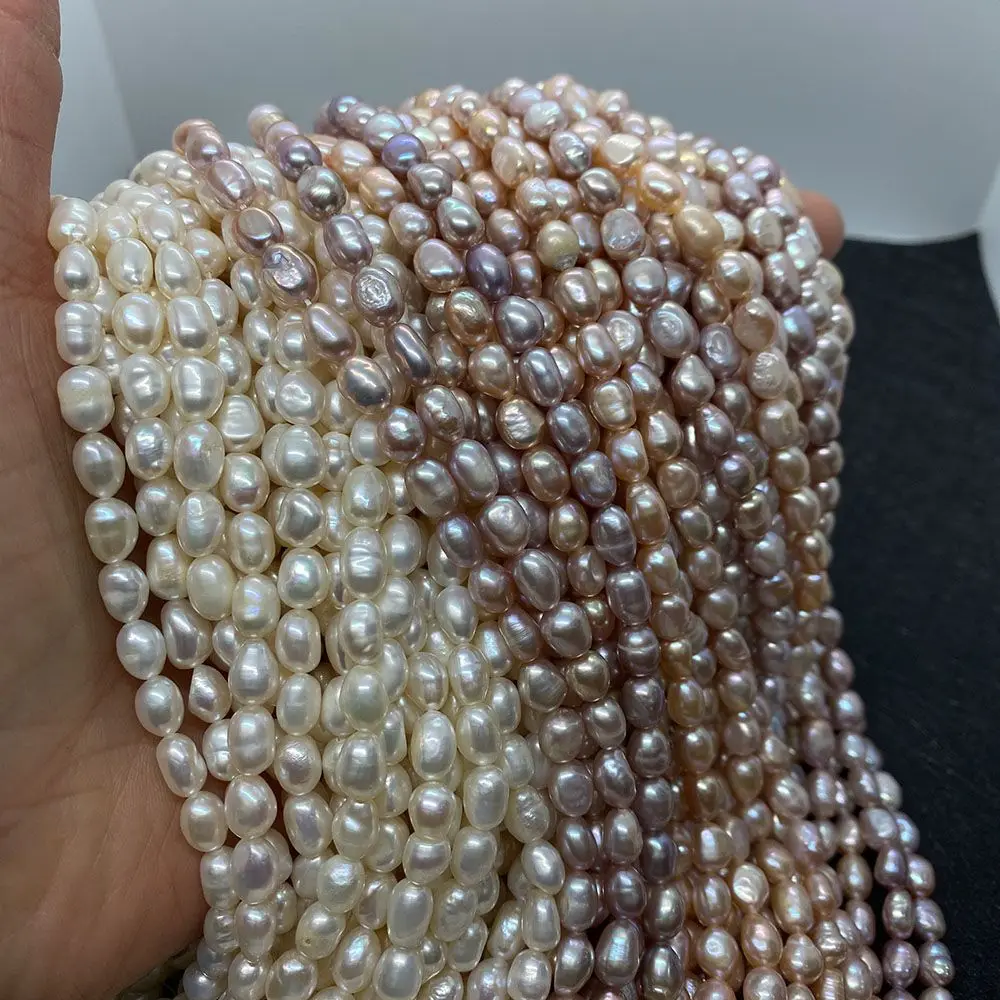 

Natural Freshwater Pearl Straight Hole Double Sided Light 5-9mm Charm Fashion Jewelry DIY Necklace Earrings Bracelet Accessories