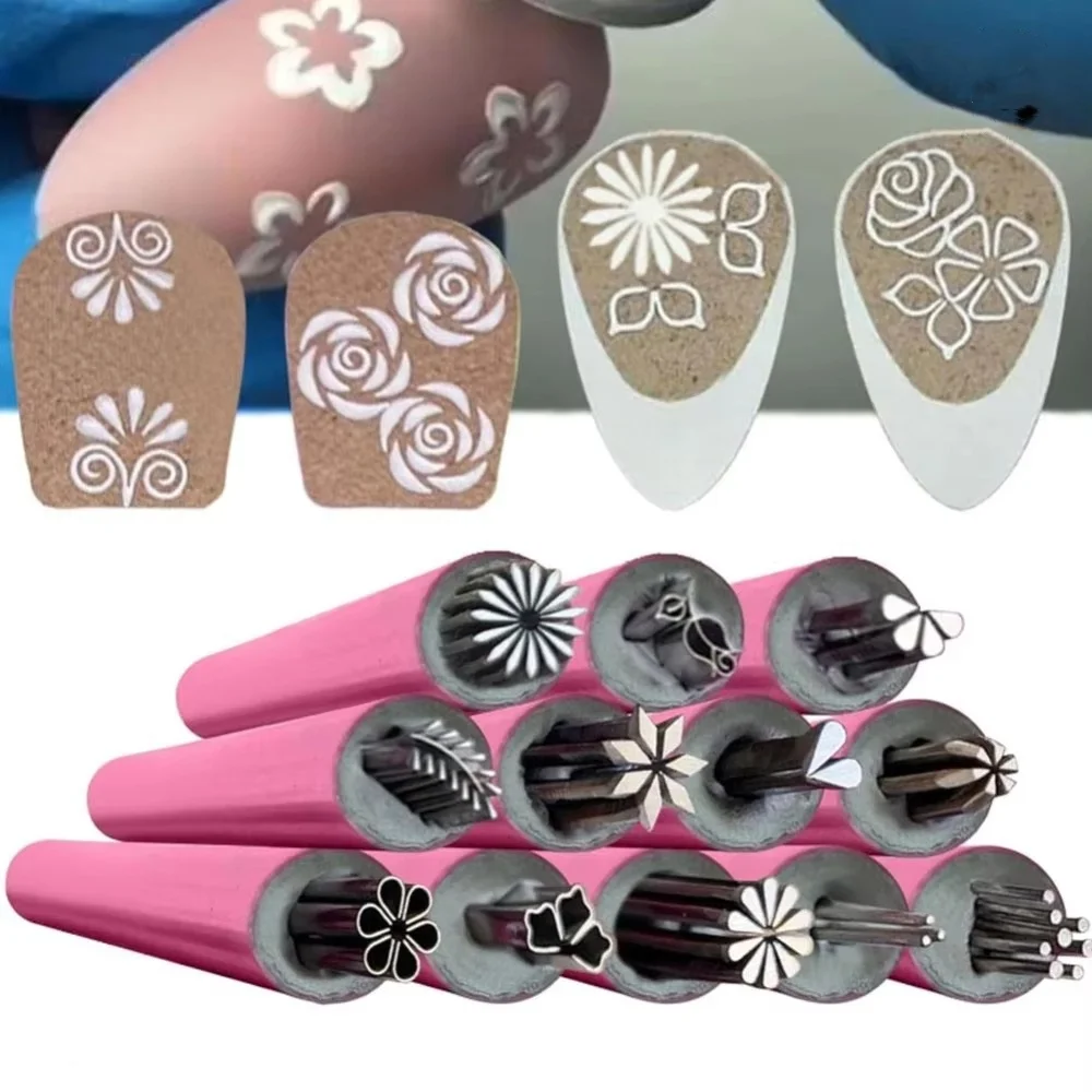 4/6/10 шт. набор ручек для дизайна ногтей цветочный узор бабочки ручка граффити