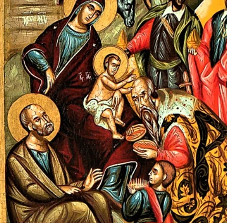Икона распятия Иисуса Христа поклонение волшебников гигиография православное