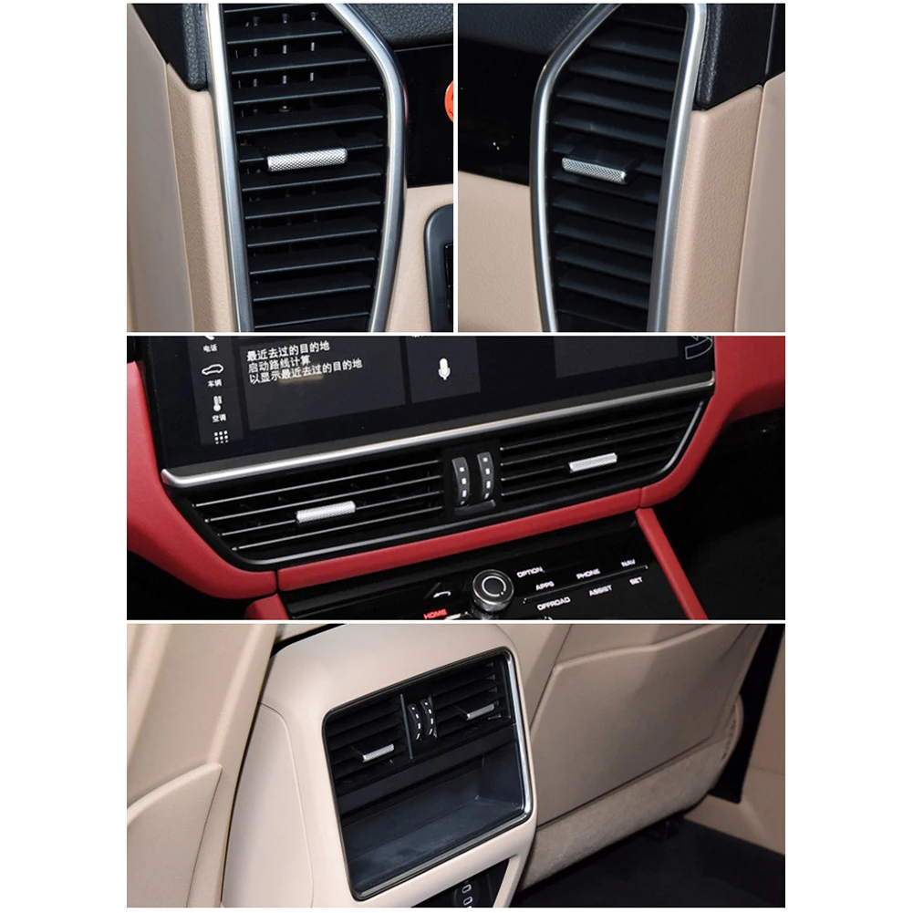 

For Porsche Clip Trim Strip A/C Air Outlet 2018-21 A/C Accessories Chrome