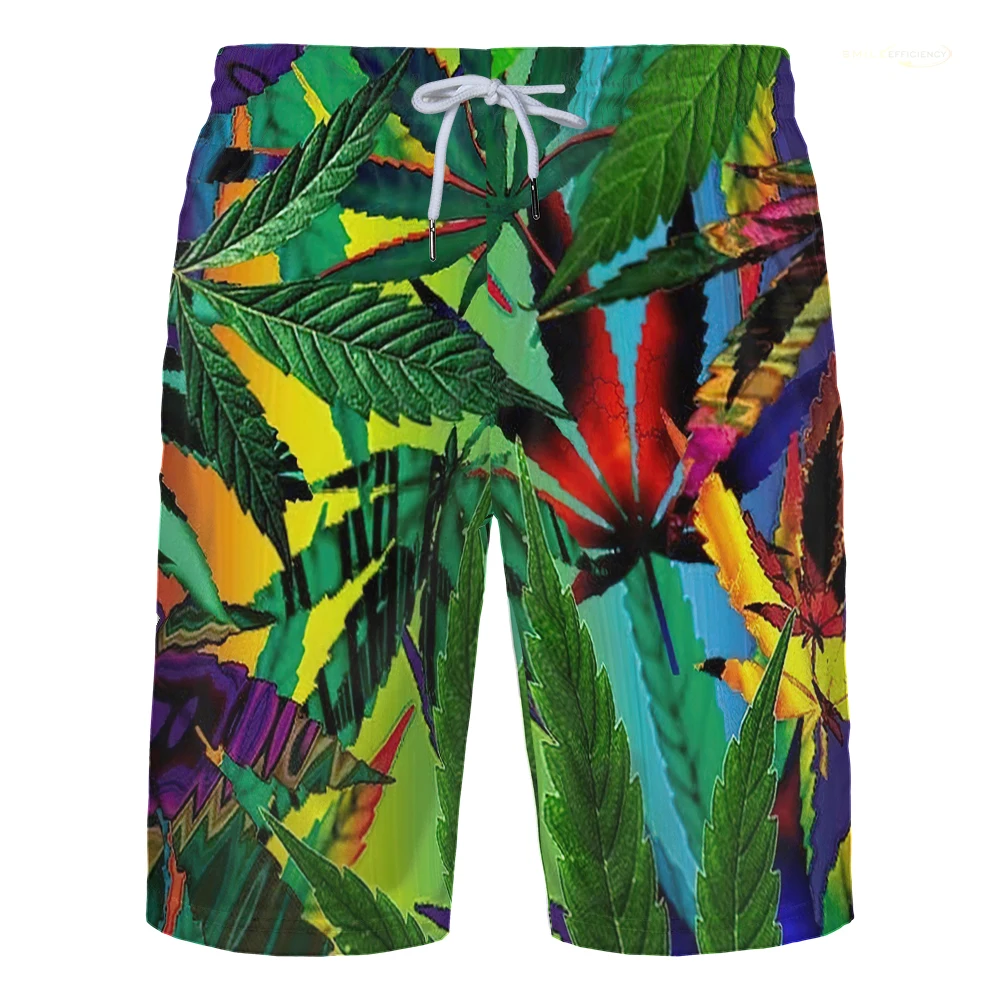 

Летние повседневные зеленые плавательные шорты с 3D принтом растений, мужские шорты-бермуды на шнуровке для серфинга, пляжные шорты