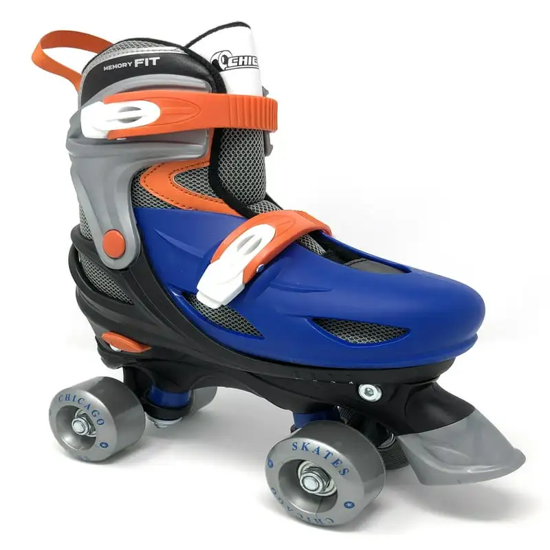 

Adjustable Boys Quad Roller Skate - Blue/Orange - Size Small (J10-J13)