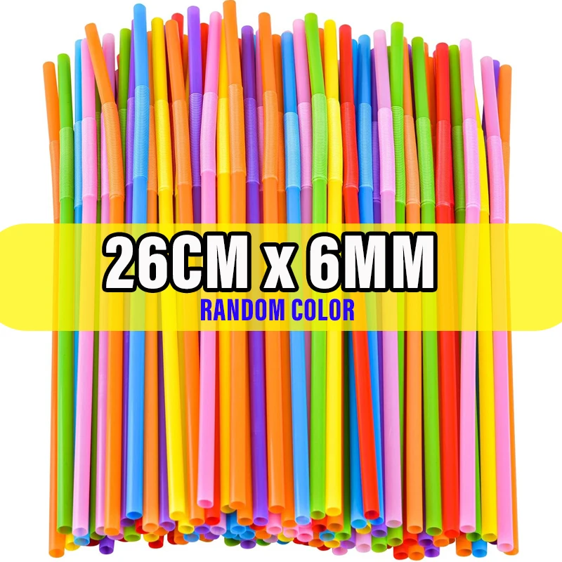 

Одноразовые разноцветные пластиковые соломинки
