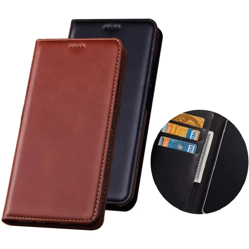 

Деловой бумажник, флип-чехол из воловьей кожи для Sony Xperia XZ2 Premium/Sony Xperia XZ3, Карманный держатель для карт