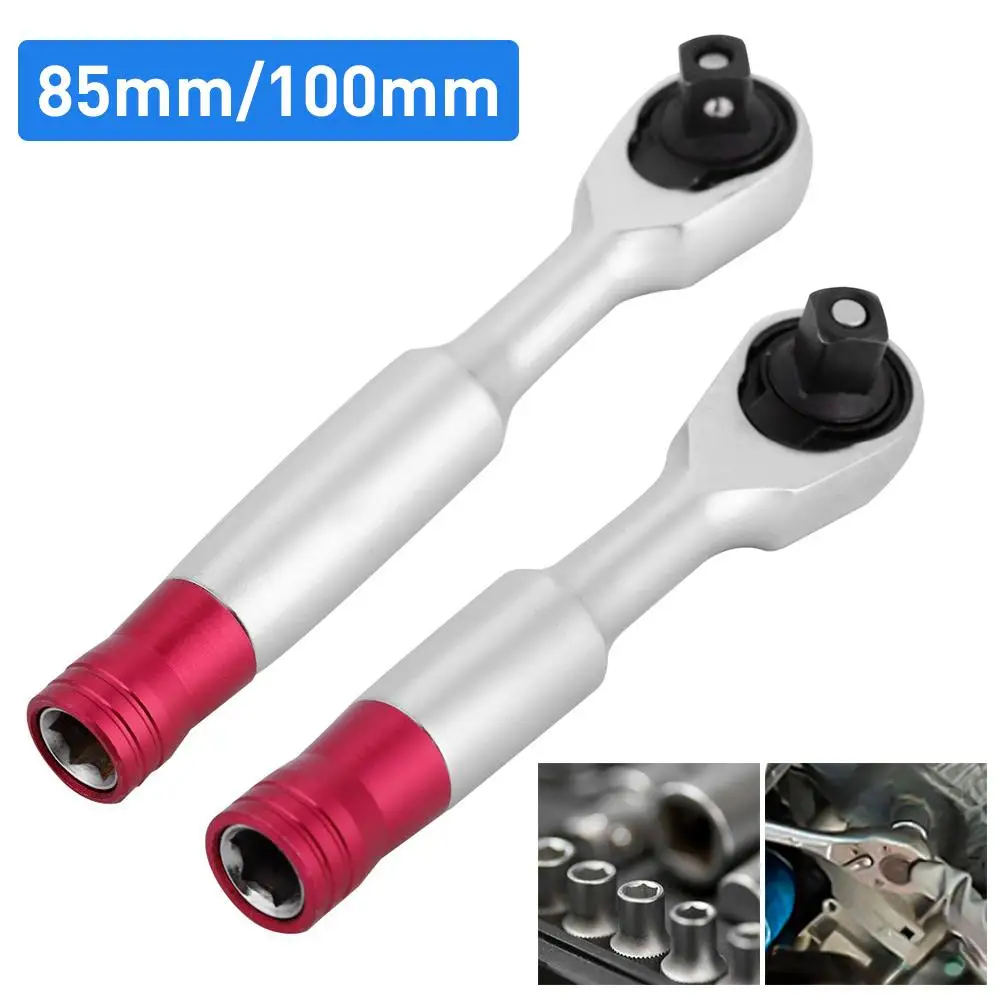 KUNLIYAOI  1/4inch 85/100MM Mini Torque Rachet Wrench Set Hand Repair Tool for Vehicle Bicycle Bike Socket Wrench Kit Tool