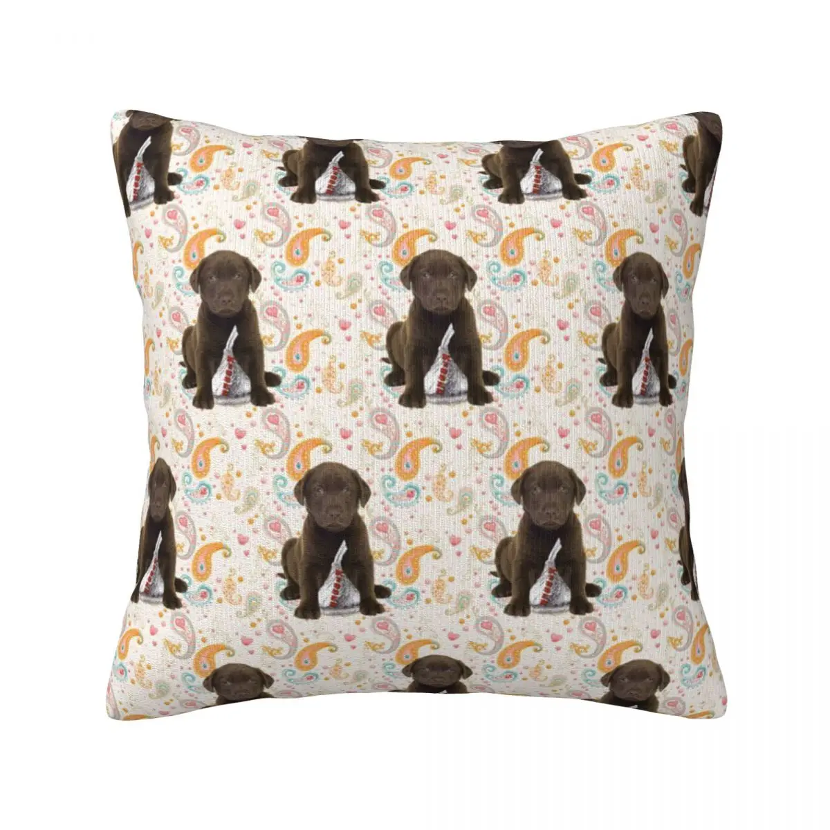 

Puppy Chocolate Lab Kisses Throw Pillow Cover Decorative Pillow Covers Home Pillows Shells Cushion Cover Zippered Pillowcase