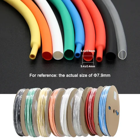 1 метр термоусадочной трубки 3:1 с клеевой трубкой, диаметр двойных стен 1,6/2,4/3,2/4,8/6,4/7,9/9,5/12,7/15,4/19,1/25,4/30/39/50 мм