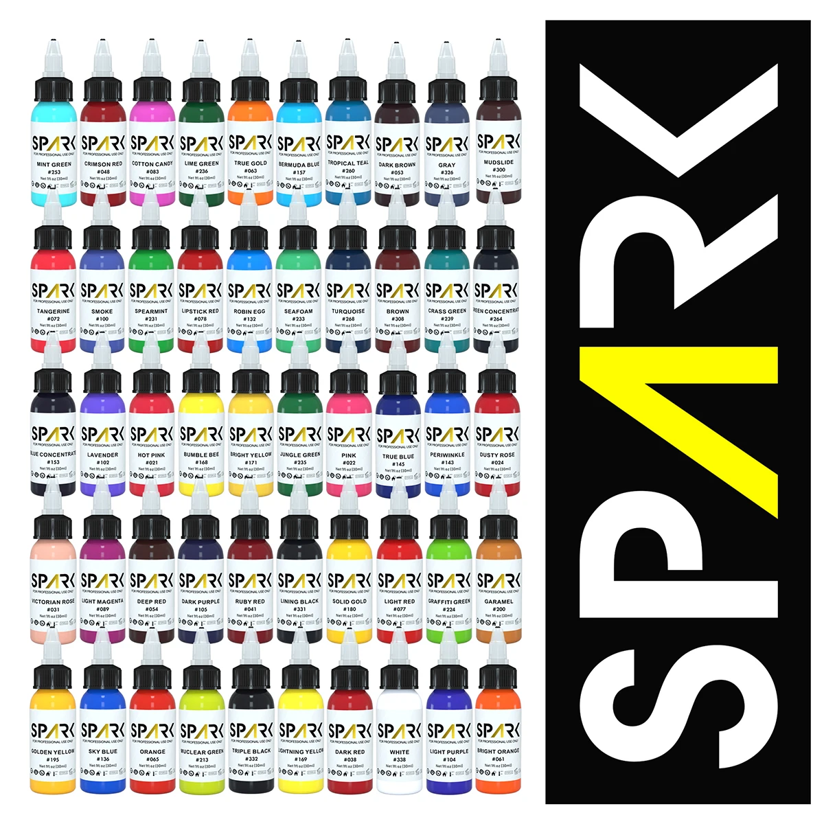 Новейшие чернила для татуировок Spark 30 мл 50 цветов профессиональные Искусственные