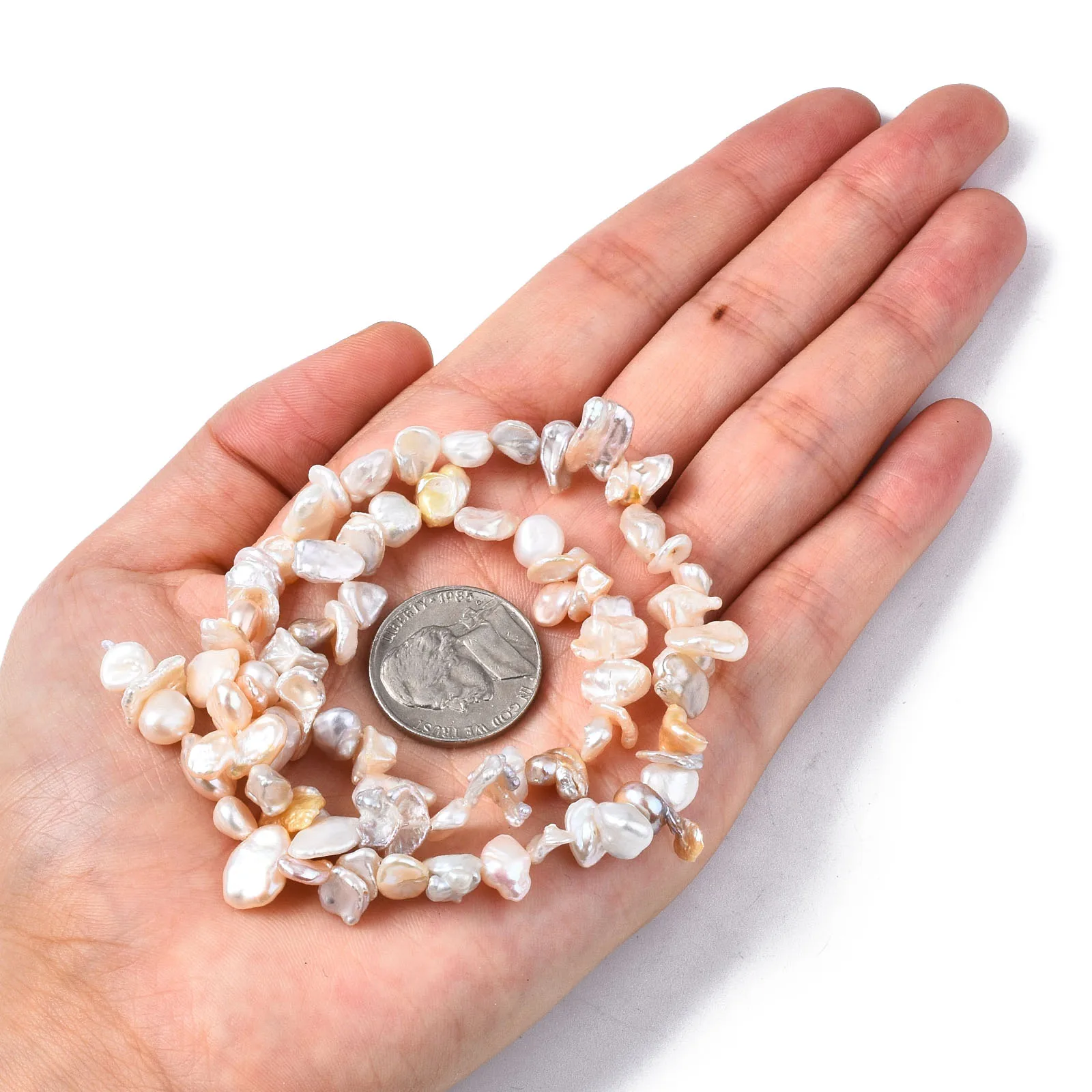 Бусины Из Натурального пресноводного жемчуга Keshi бусины в форме кристалла