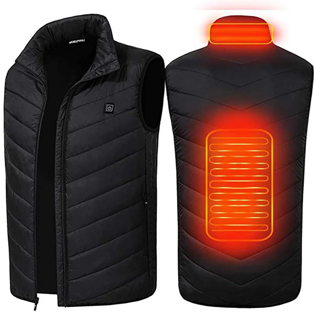

Heated Vest Men Women Usb Heated Jacket Heating Vest Thermal Clothing Hunting Outdoor Vest Winter Heating Jacket BlackS-6XL