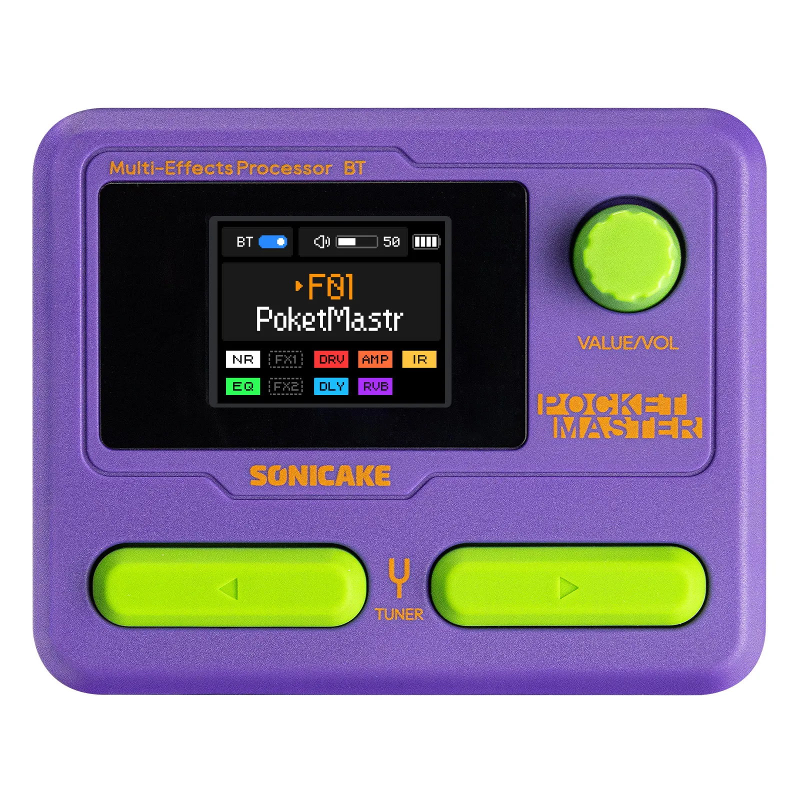 Педаль эффектов SONICAKE Pocket Master Brasil (английская версия) для гитары и бас-гитары, 100+ мультиэффектов, управление через приложение, встроенный аккумулятор (art.: 3920d8d78c982) - 3920d8d78c982