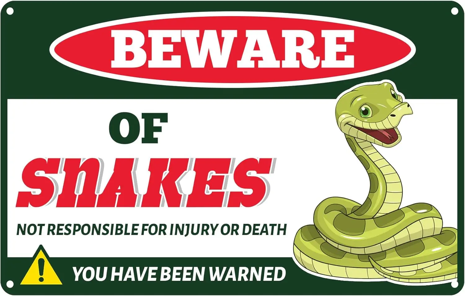Декоративный знак Змея-Остерегайтесь змеи-змея заполненный знаком будьте