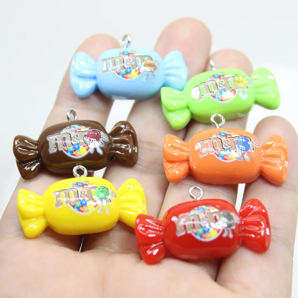 

10 шт./лот каучуковые кавайные M бобы конфеты Очаровательные Подвески для DIY ювелирных изделий Аксессуары для отделки пальцев серьги ожерелье брелок