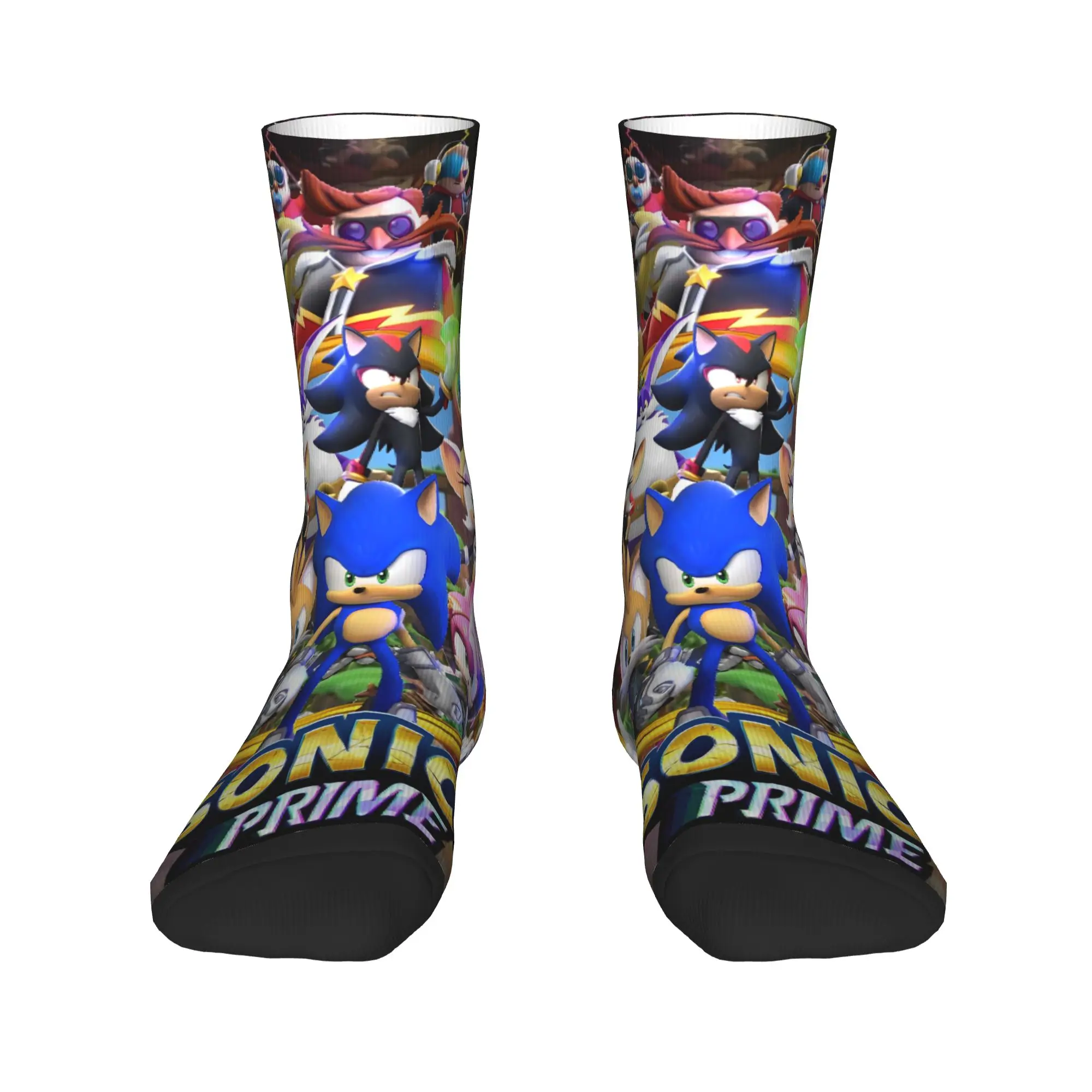Фото Мужские носки S-Sonic, ретро-игры, чулки с героями мультфильмов, осенние винтажные мягкие дышащие носки, нескользящие носки для бега с графикой №2