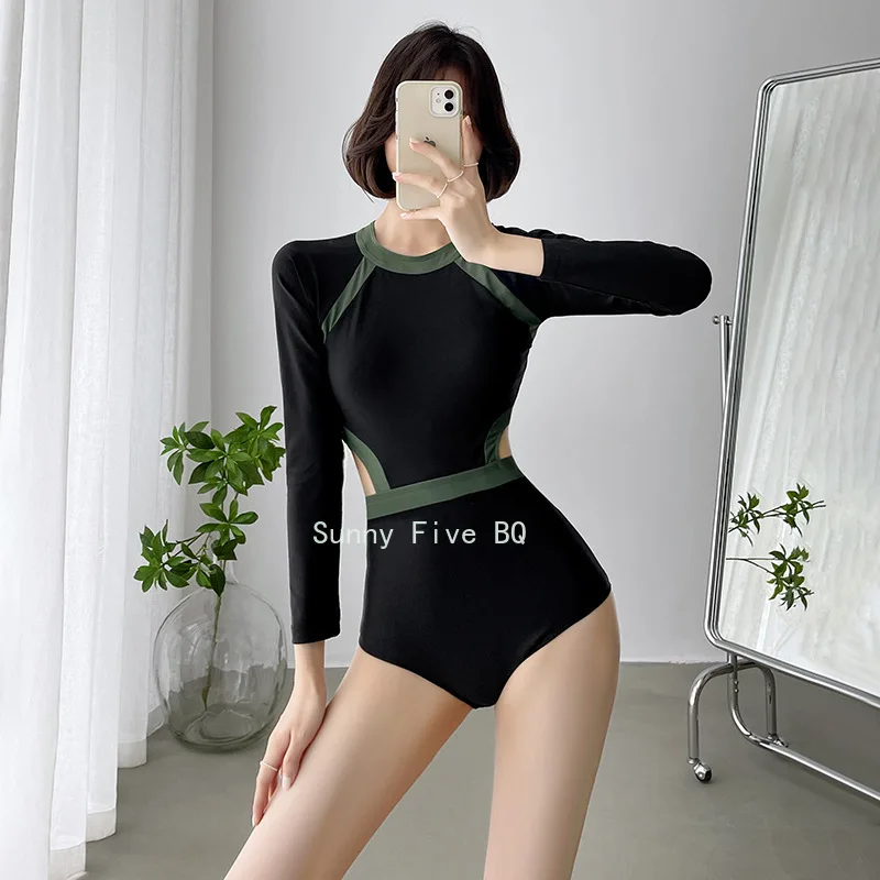 

（BQ）One-Piece Swimsuit Women's Summer Covering Belly Thin Conservative 2022 Sexy Bikini Briefs Skirt Swimsuit