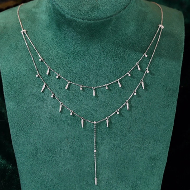 Ювелирные изделия Aazuo из 18-каратного золота с настоящим бриллиантом 0 42 карата