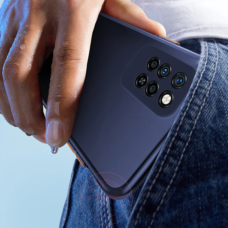 rzants for infinix note 10 pro simple phone case 【uu thin】matte ultra thin translucent color buttons phone casing free global shipping