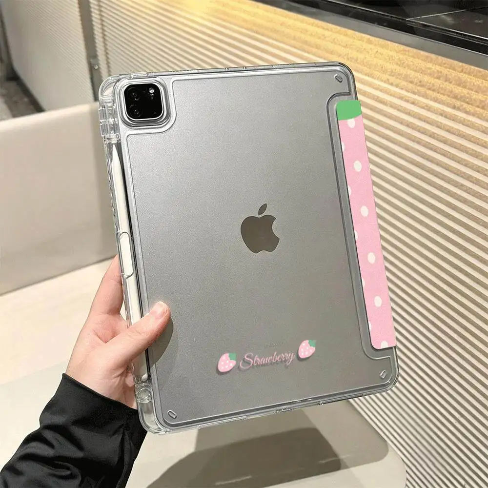 Фото Новый чехол для планшета с клубничным принтом в горошек для iPad Pro 11, 12.9, 13 (M4, M5), 9.7, 10.2 (5/6/7/8/9 поколений), 11-го поколения, Mini, Air 3, 4, 5, 6, 7. №2