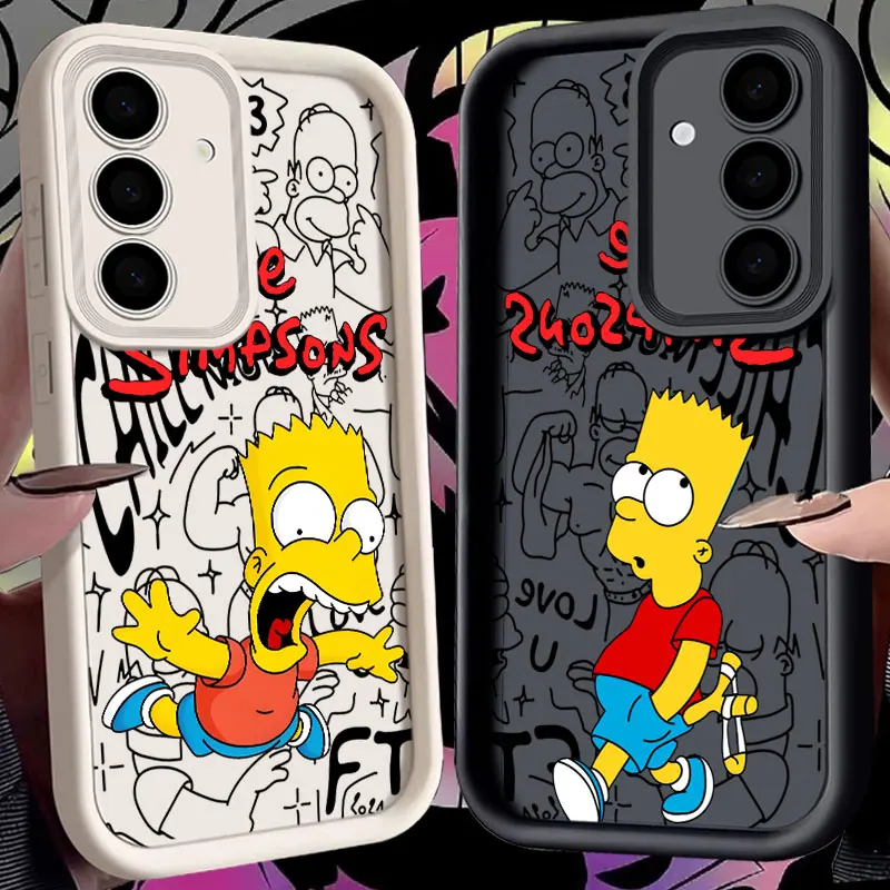 Фото Силиконовый чехол Cool Bart-S-Simpsons для Samsung Galaxy S26 S25 Ultra S24 S23 Plus S22 S21 S20 FE, противоударный защитный чехол для телефона №1
