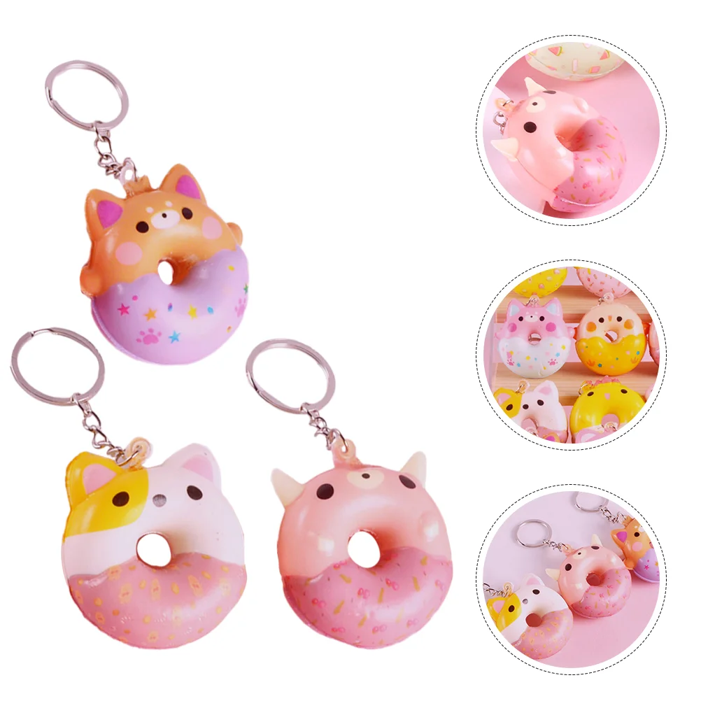 

6 шт., декоративные брелоки в виде пончика