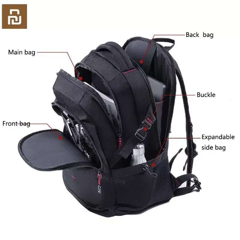 

Youpin UREVO 25L large capacity men's backpack men's 15inch computer bag waterproof travel bag multi-function backpack b