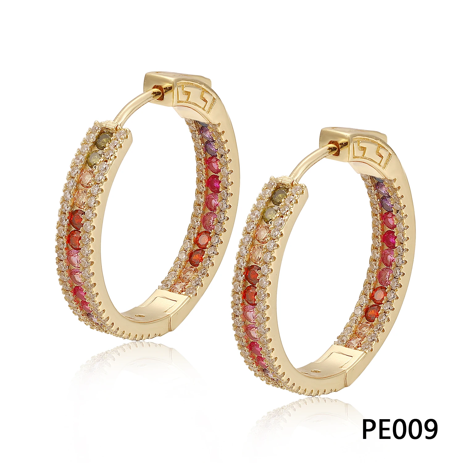 

Fashion earrings for women 925 Earrings Sterling Silver Micropavé Rainbow Colorful cz Charm 2022 Summer Beach Hot Drop