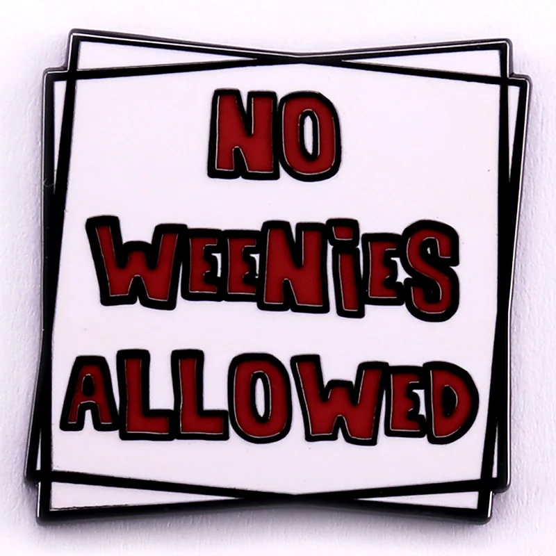 Винтажный металлический значок брошь Sponggebob Squareppants No Weenies