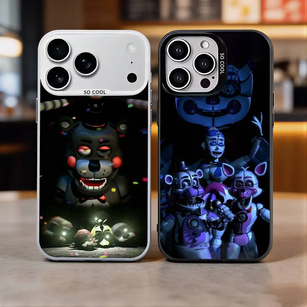 Фото Чехол для телефона G-Fnaf-e-Fives-nights-At-Freddys для iPhone 17, 16, 15, 14, 13, 12, 11 Plus, Pro Max, цветной серебристый №1