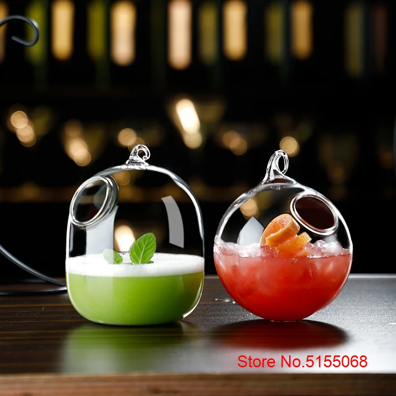 Инс креативный железный каркас копченое коктейльное стекло для бара подвесные