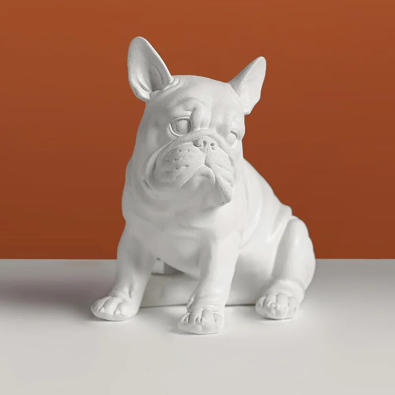 

Cute Simulation Animal Ornaments Shar Pei Resin Frosted Resin Crafts Living Room TV Cabinet Table Decorations