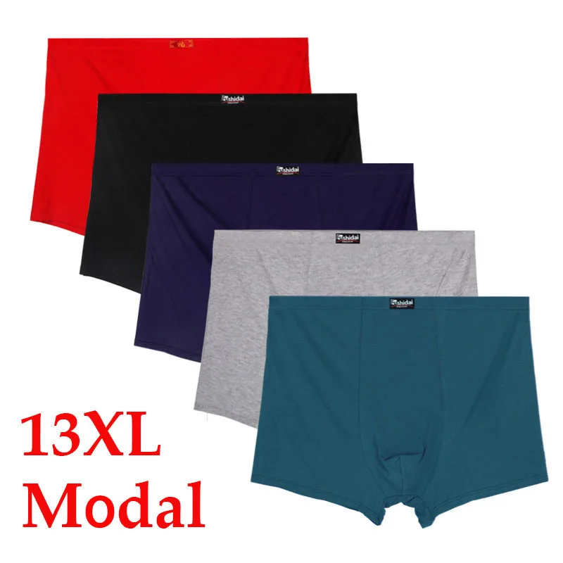 4Pcs/lot 13XL Modal Oversize Men Boxer Boxer Homme Boxer Shorts Mens Panties Men Underwer Panties Man Underwer Man Boxer Comfort