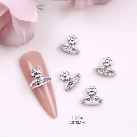 TSZS подвески для ногтей "Планета"  металлические 3D серебристые золотые