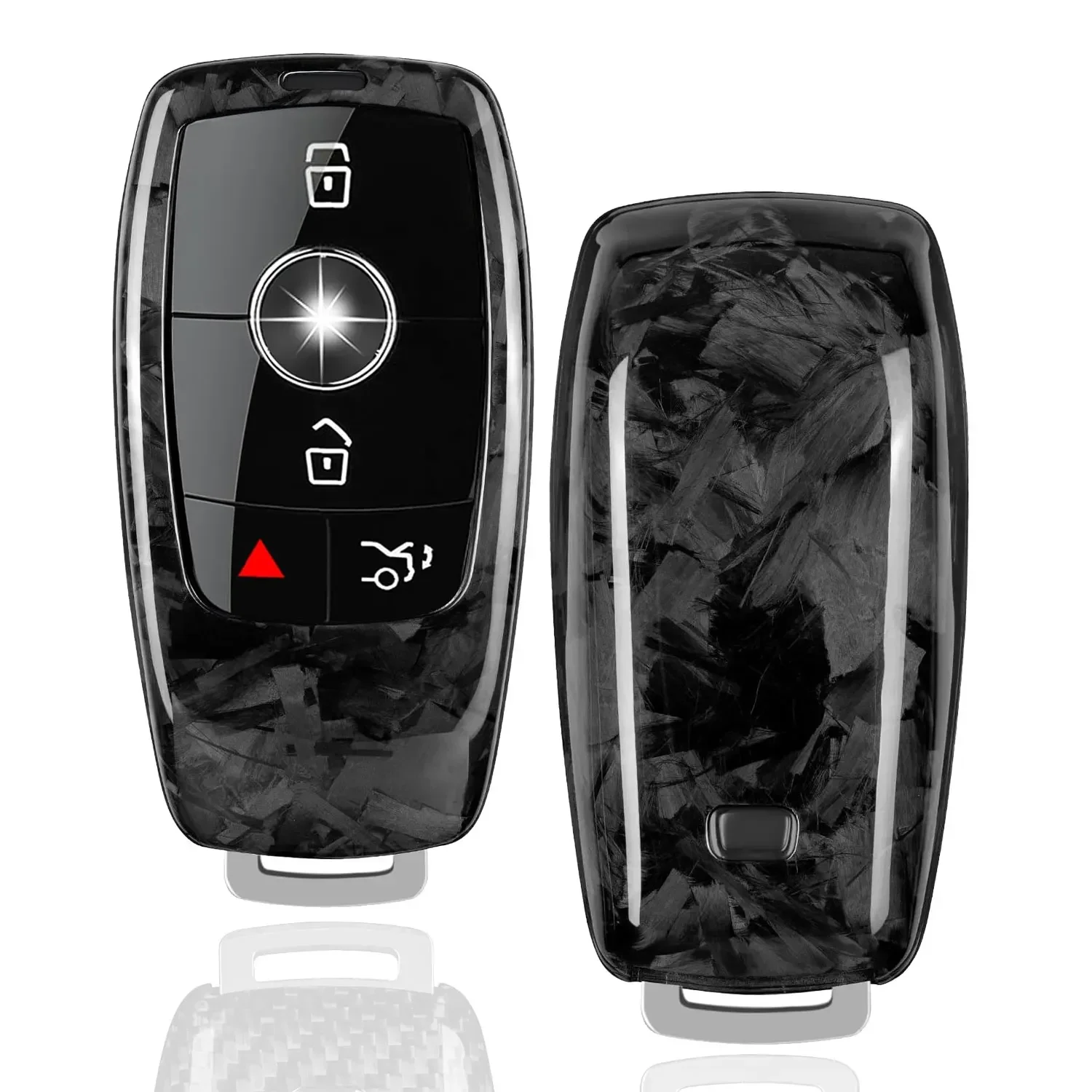 Carbon Fiber Key Fob Cover For Benz Case Protector Shell A-B-C Class S-Class G-Class E-Class CLA GLB CLS GLE GLC
