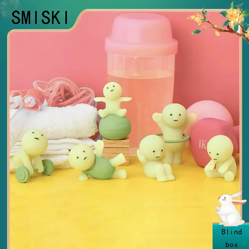 

Anime SMISKI Blind Box Dumbbell Fitness Series Japanese Blind Box Desktop Decoration Mystery Surprise Creative Glow Doll Gift