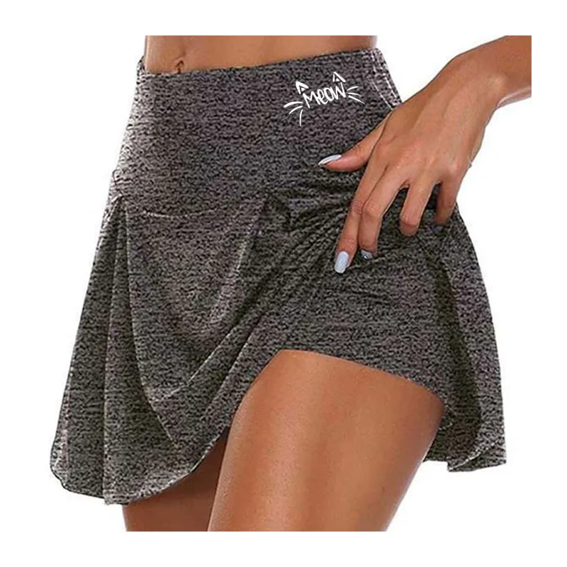 

2022 Women Sports Tennis Dance Fitness Quick Drying Solid Female Tennis Running Skort Skirt Active Athletic Yoga Fitness Skirts