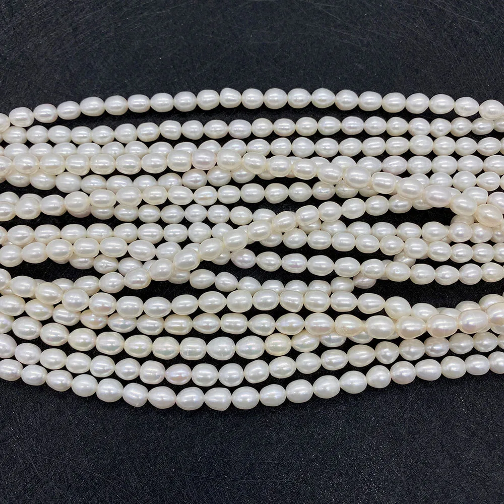 

Natural Freshwater Pearls Rice-shaped Loose Beads Grade AA Beads for DIY Fashion Jewelry Making Necklace Earrings Accessories