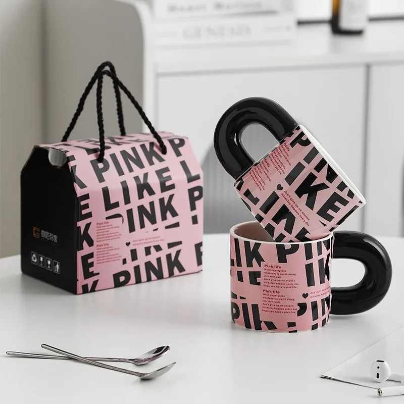 

Керамические кружки Kpop BP, кофейные чашки, чашка для молока и чая, кружка для завтрака, посуда для напитков, подарки для кухни и девушки