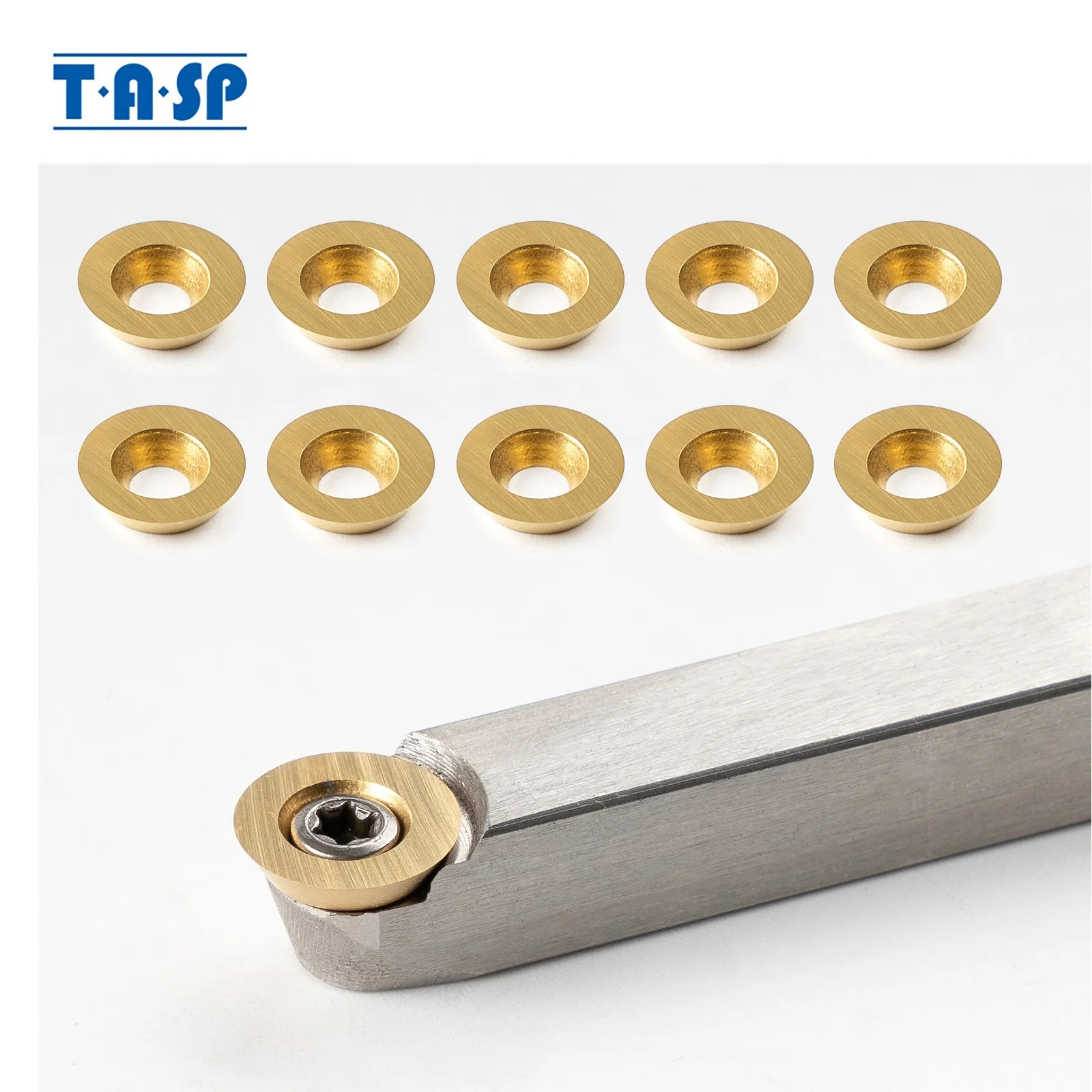 

Твердосплавные режущие вставки TASP с титановым покрытием для токарных инструментов по дереву, круглые 12 мм, 10 шт.