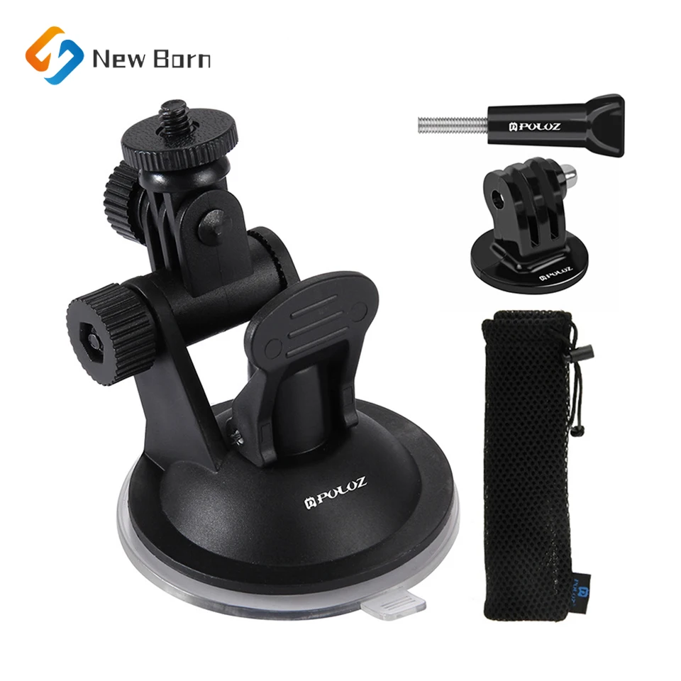 

Car Suction Cup Mount with Screw & Tripod Mount Adapter & Storage Bag for GoPro NEW HERO /HERO7/6 /5 /5 Session /4 Session /4 /3
