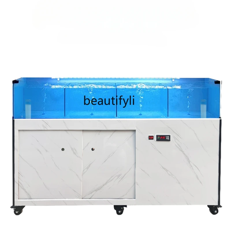 Однослойный пруд из морепродуктов коммерческий аквариум мобильный для креветок