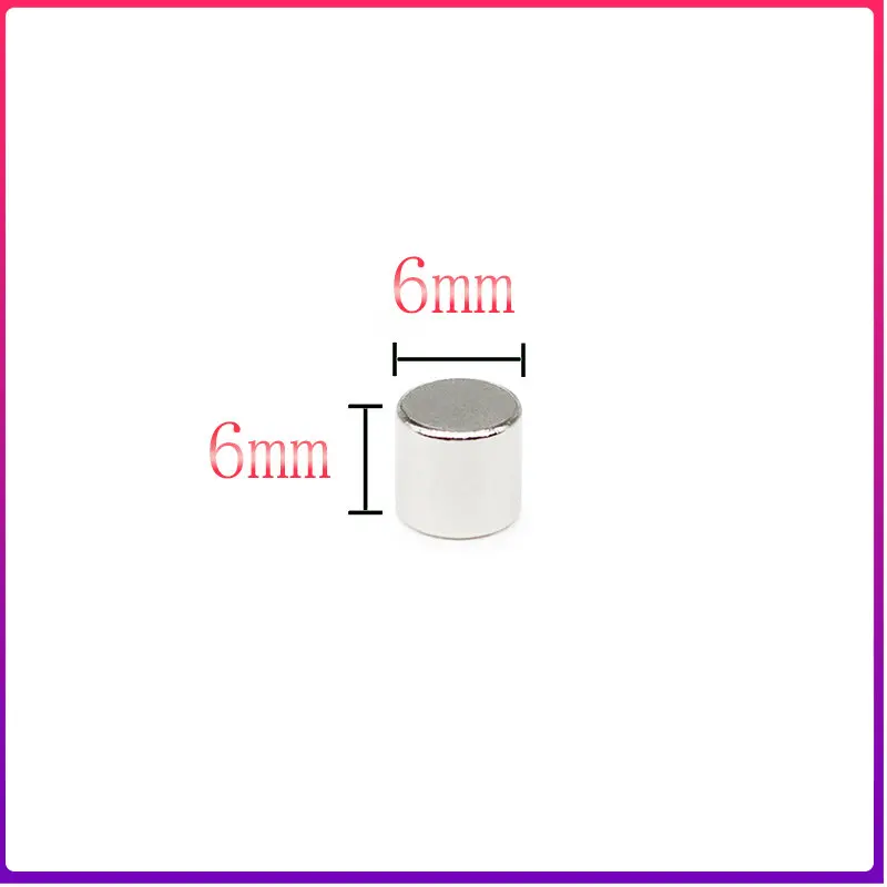 

20/50/100/150/200/300PCS 6x6 mm Round Strong Powerful Magnetic Magnet N35 Permanent Neodymium Magnet Disc 6x6mm 6*6 mm
