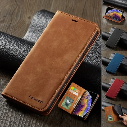 Тонкий замшевый чехол-кошелек для iPhone 11-17 Pro Max Mini с магнитной крышкой — фото устройства