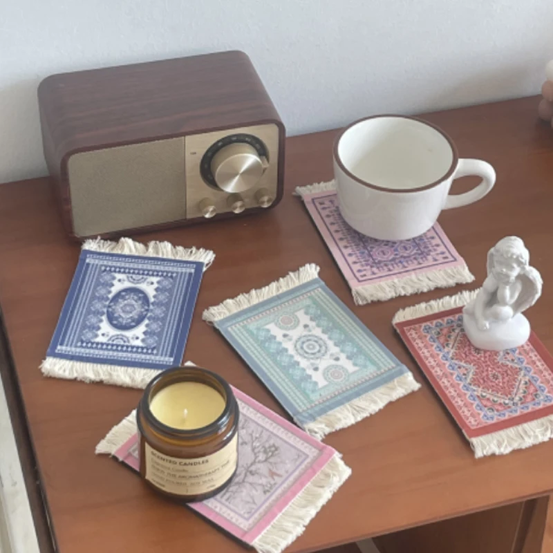 Подставки с бахромой в стиле ретро персидские коврики изоляцией от ветра